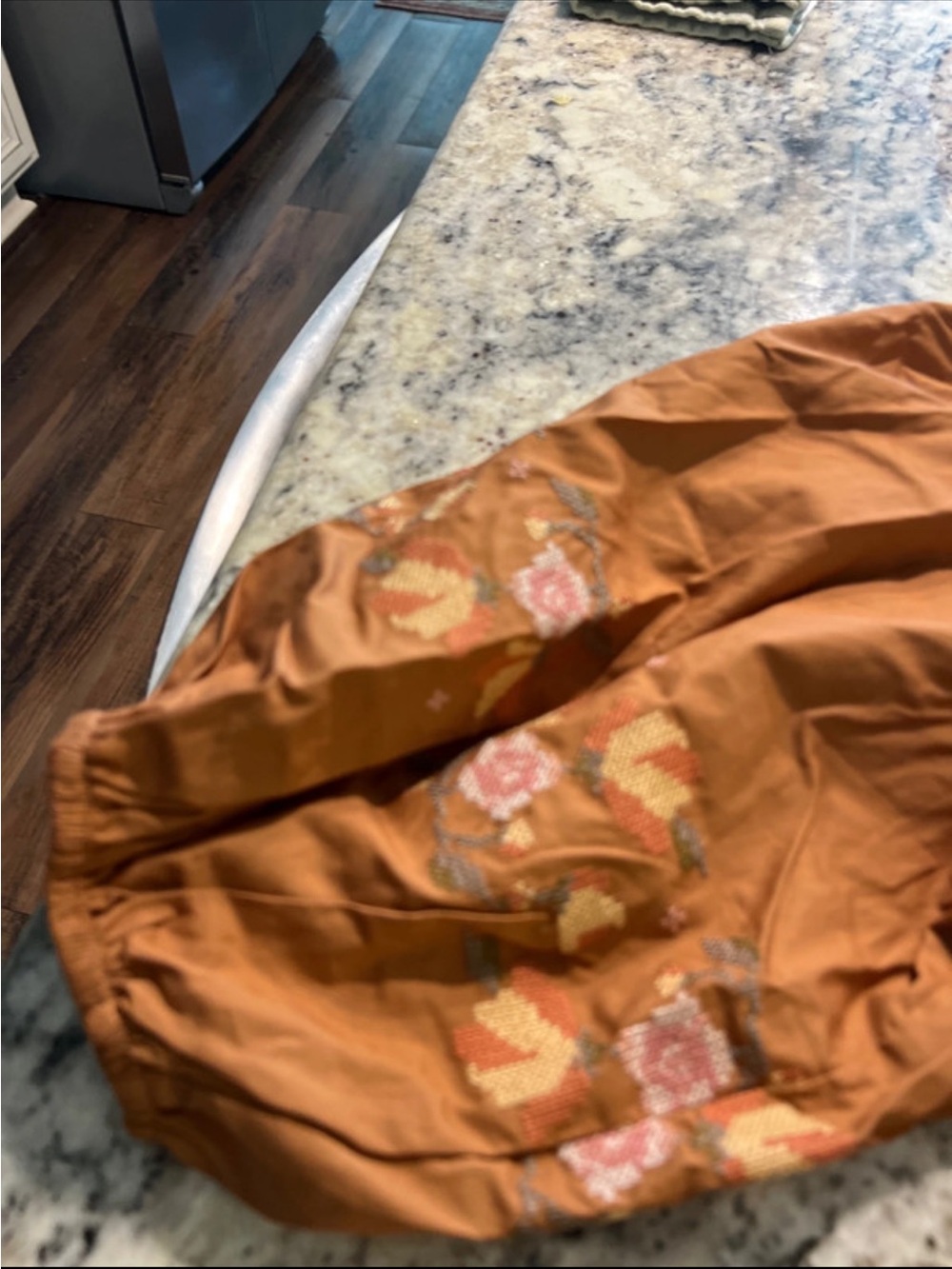 Women's Rust Embroidered Joggers - Soft Casual Wear